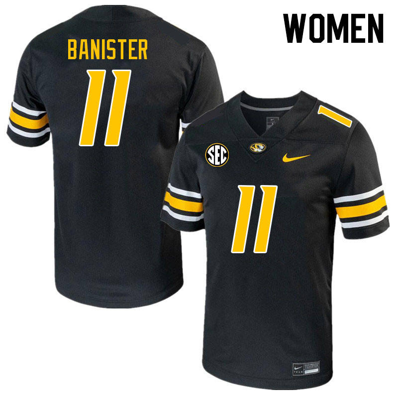 Women #11 Barrett Banister Missouri Tigers College 2023 Football Stitched Jerseys Sale-Black